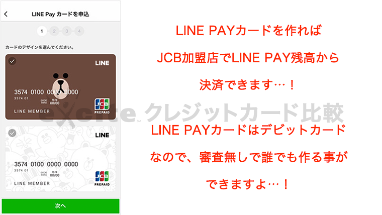 LINE PAYカードに関する説明
