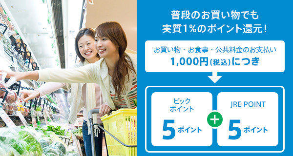 普段の買い物で使う